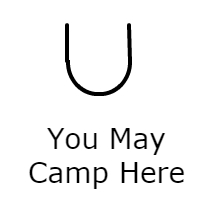 Letter U, cup, square